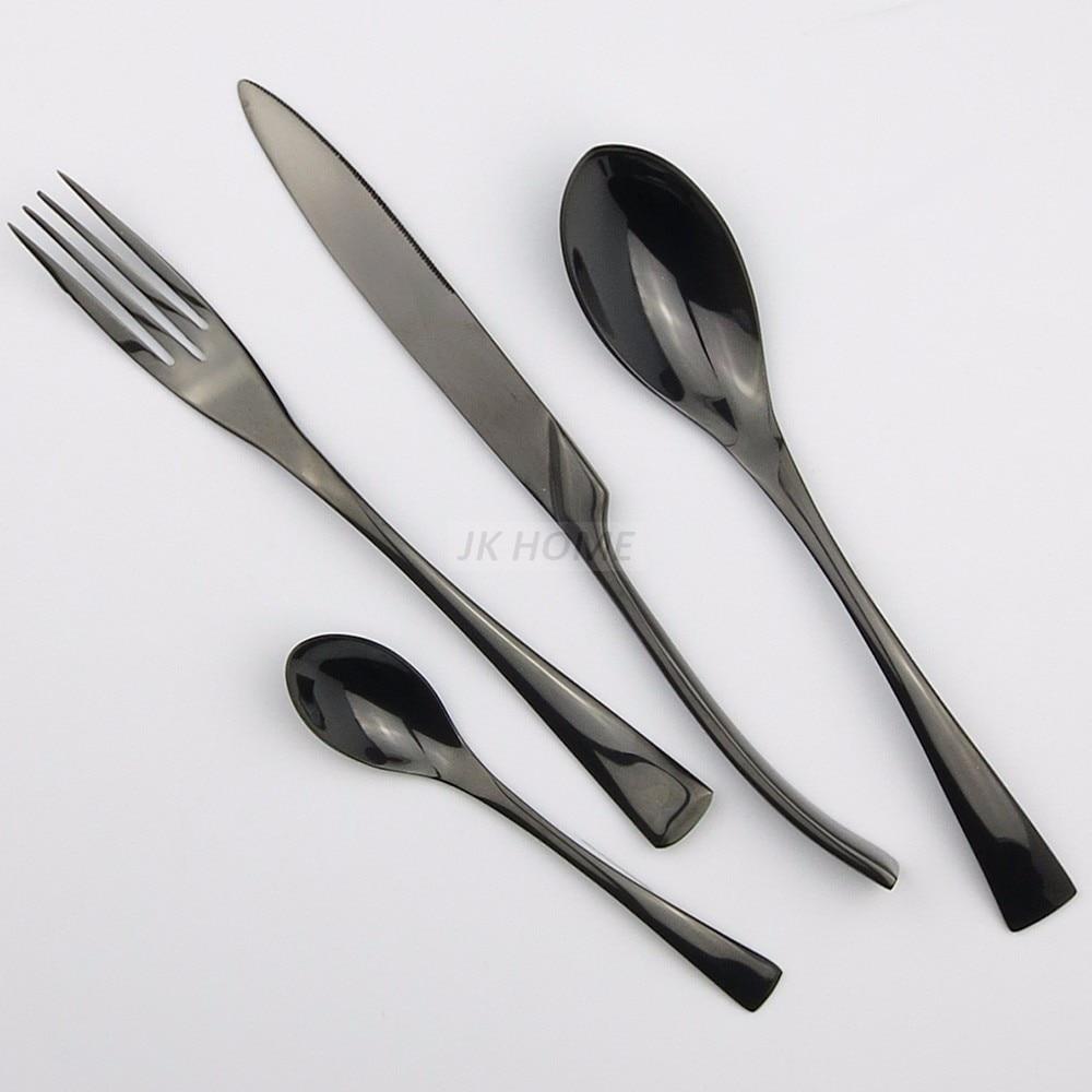 Portable Dinnerware Set Knife Fork Spoon Metal Straw Cutlery Set Tableware With Box Bag For Travel Hiking Picnic Dinner Set