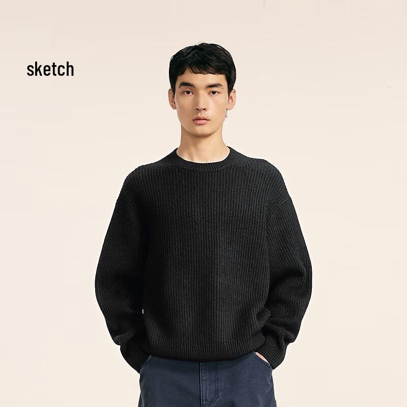 

Men s 2024 Winter Loose Fit Round Neck Sweater XL