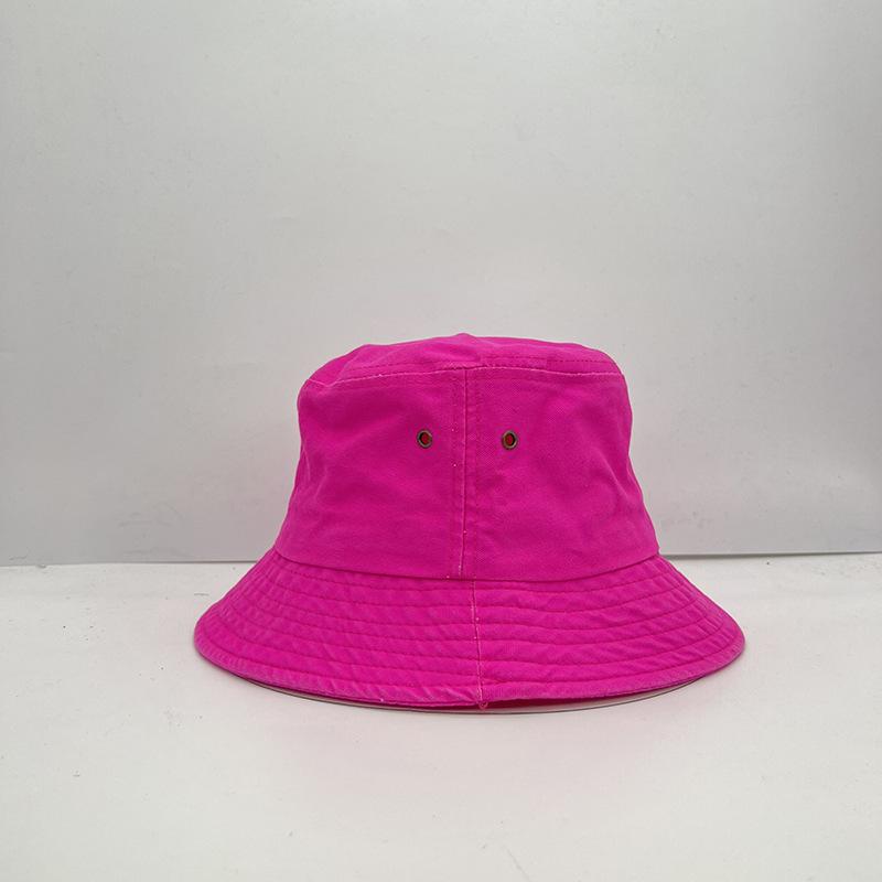 Fluorescent Green Bucket Hat Four Seasons Candy Color Personalized Street Dance Fashion Style Women's and Men's Fisherman Hat