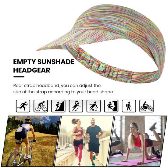 Sunscreen Visor Hat Large Wide Brim Breathable Quick Dry UV Protection Empty Top Baseball Sun Cap for Women Men