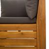 Outdoor Sofa Set with Cushions 2 Pieces Brown Solid Acacia Wood