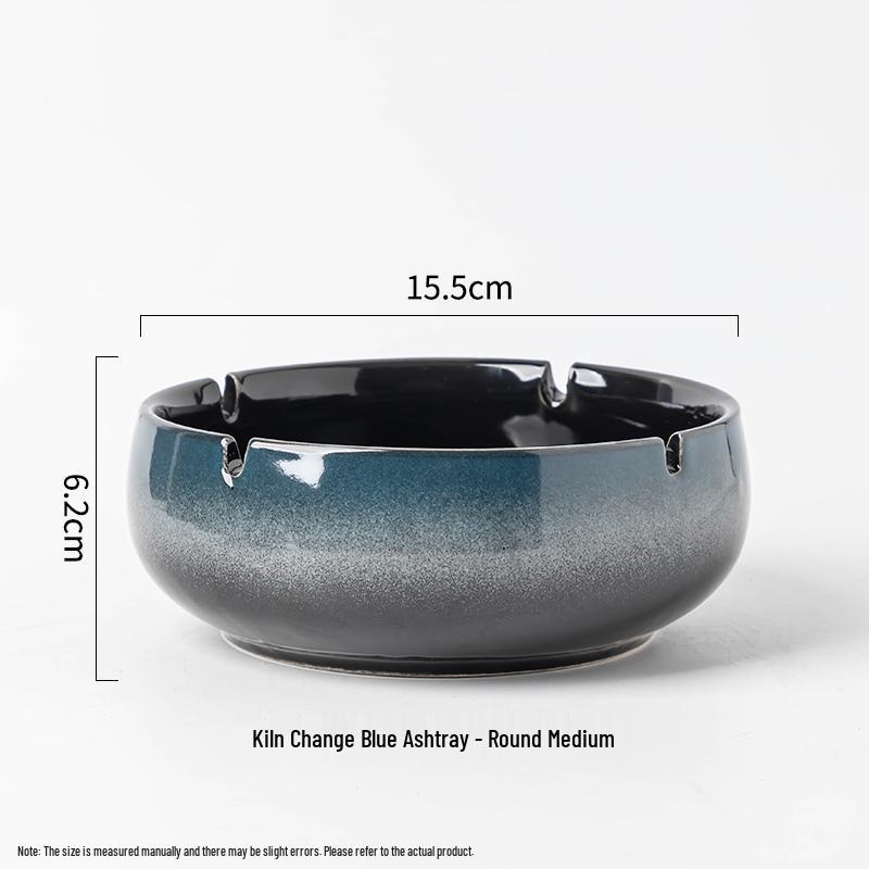 Large Ceramic Ashtray – Creative Retro Chinese Style for Living Room or Office