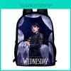 Öğrenciler İçin Geniş Bölmeli Wednesday Addams Baskılı Okul Sırt Çantası