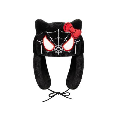 Bonnet de ski d'hiver européen et américain pour femmes noires avec protection des oreilles et coupe-vent