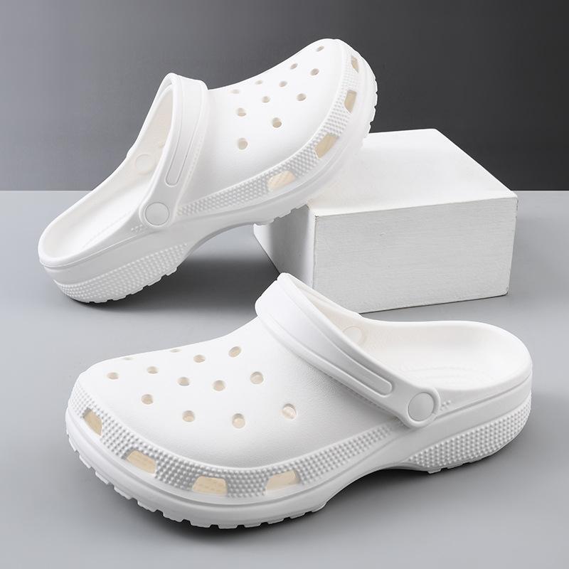 New hole shoes for women, non-slip and breathable outside, bag head drag thick sole, increase height, wear-resistant and deodorant beach slippers
