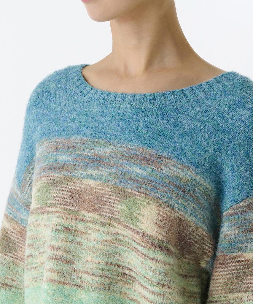 MUSINSA STANDARD WOMAN Women'S Gradient Loose Crop Knit [Blue]