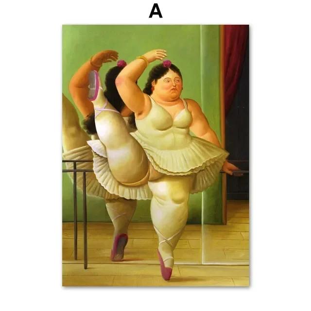 Fernando Botero Femei Dansând Circ Artă de Perete Pictură pe Pânză Postere și Imprimeuri Nordice Imagini de Perete pentru Decorarea Camerei de Zi