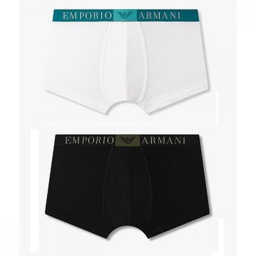 Emporio Armani Мужские хлопковые плавки Квадратный орел 2 шт. 0815112014 0815112016 M(100)