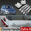 For Opel Zafira B Chrome Door Handle Cover Trim Set of 4Pcs for Vauxhall Holden Zafira Family Plastic Accessories Car Styling