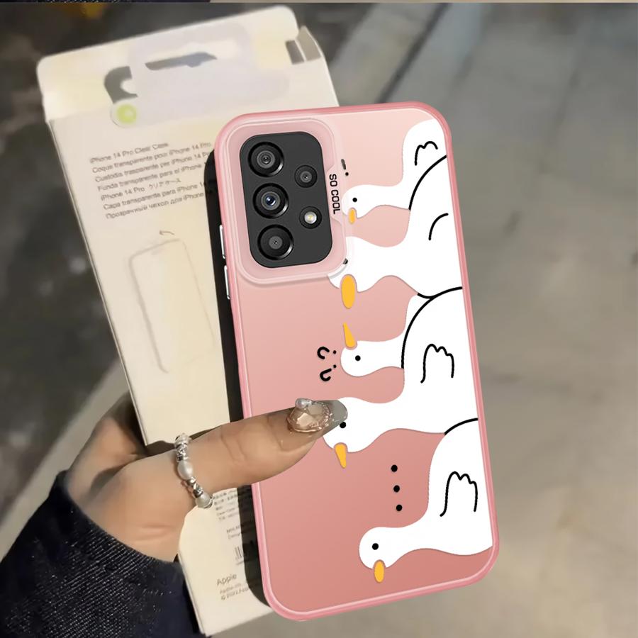 Back Phone Cover Case for Samsung Galaxy A71 A72 A10 A20 A06 A07 A04 A05 A03 A56 A50 A54 A51 A52 Cute Duck