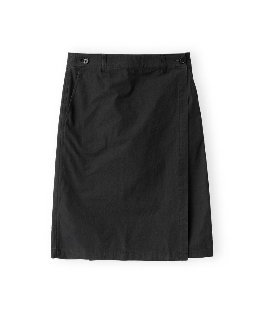 Beulaunyadeu W Washed Wrap Skirt, Black