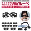 FOCUSMART LED Lighted Eyeglass Magnifier with 2.5x, 4x, 6x, 8x, 10x, 15x, 20x, and 25x Magnification, Interchangeable Lenses, Headband Included, Light