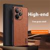 For Realme Neo7 Turbo 5G Case Wood Texture PU Leather Coated PC TPU Phone Cover
