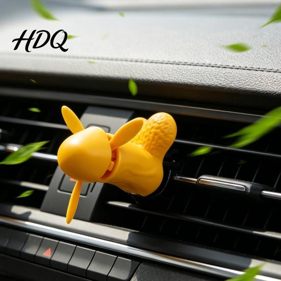 Fun Car Vent Decoration Funny Air Freshener Clip Novelty Aromatherapy Diffuser Rotating Propeller Automotive Outlet Fan for Interior Accessories