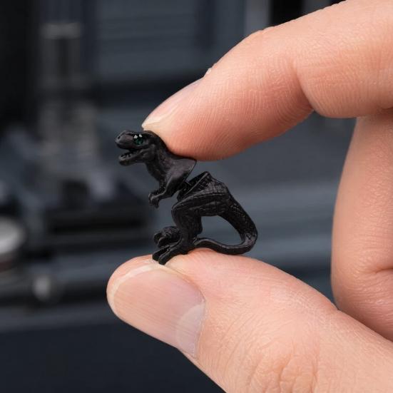 Alaşım Piercing Küpe, 3D Tyrannosaurus Rex Tasarımlı Saplama Küpe, Sokak Stili Takı Hediyesi İçin Retro Eskitilmiş Dinozor Küpe