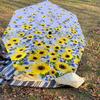 1PC Sunflowers Flowers Umbrella-8-Rib Reinforced Portable Folding Travel Suitable for All Seasons Outdoor Daily Use  -J0352