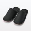 MUJI Washable Left and Right Size 84770234 Slippers, Slippers, Black, L,