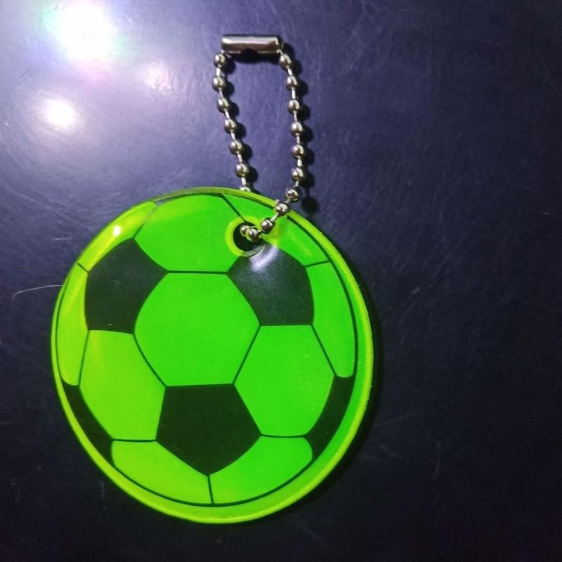 12Pieces Soccer Nighttime Backpack Keychain Glowing Bag Pendant Football Reflective Key Ornament for Easy Key Finding