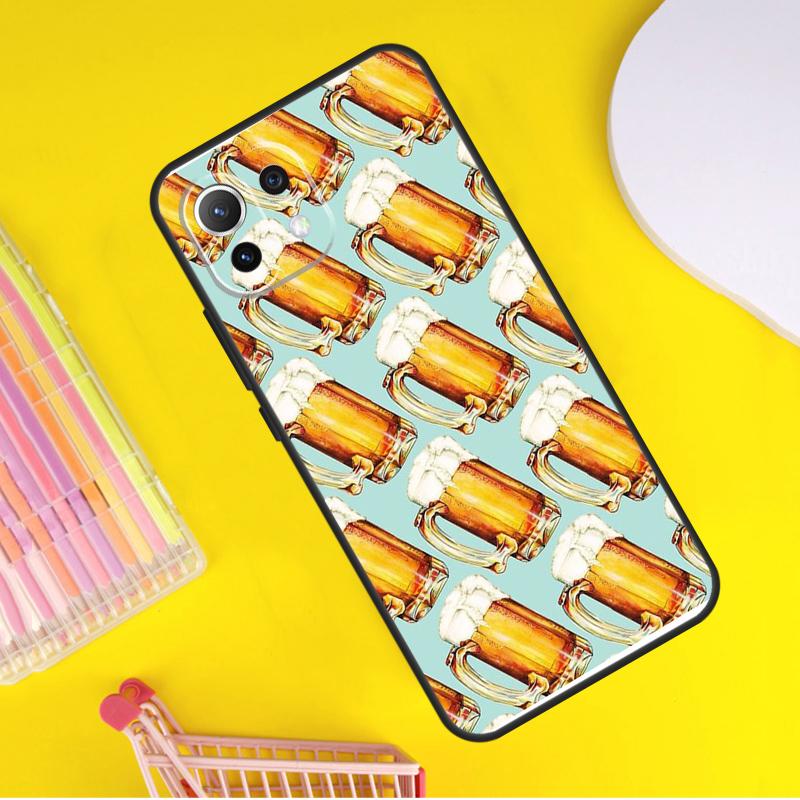 A Glass of Beer Alcohol Cover For Xiaomi 14T Pro 11T 12T 13T 13 14 Ultra POCO X7 Pro X3 X5 F3 F5 F6 M6 X6 Pro Case