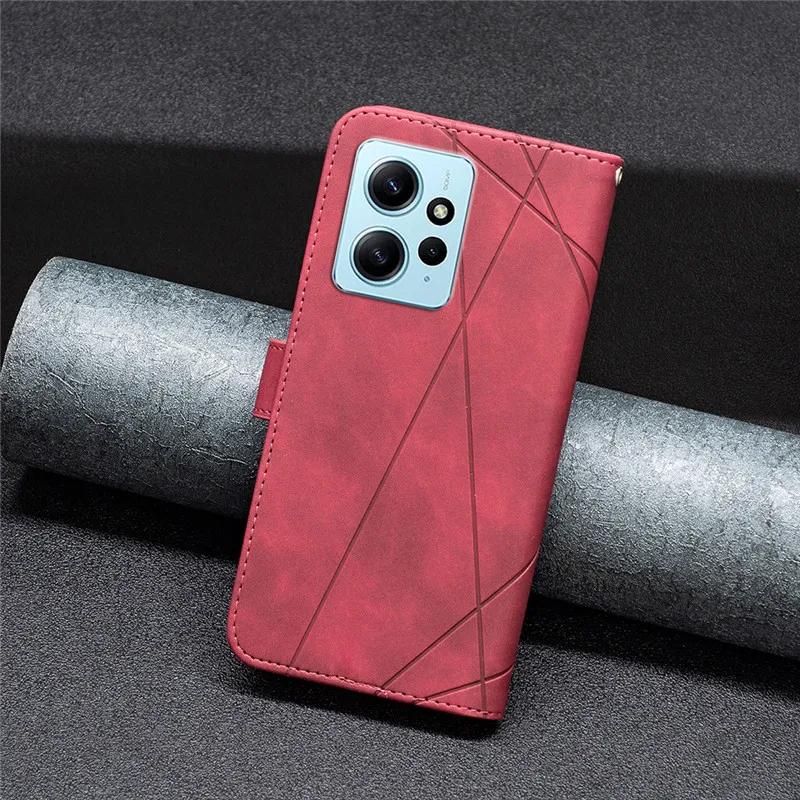 Luxury Leather Phone Case on For Xiaomi Redmi Note 12 4G 12S 12C Note12 Pro Plus 5G Fundas Magnetic Wallet Flip Cover Cases