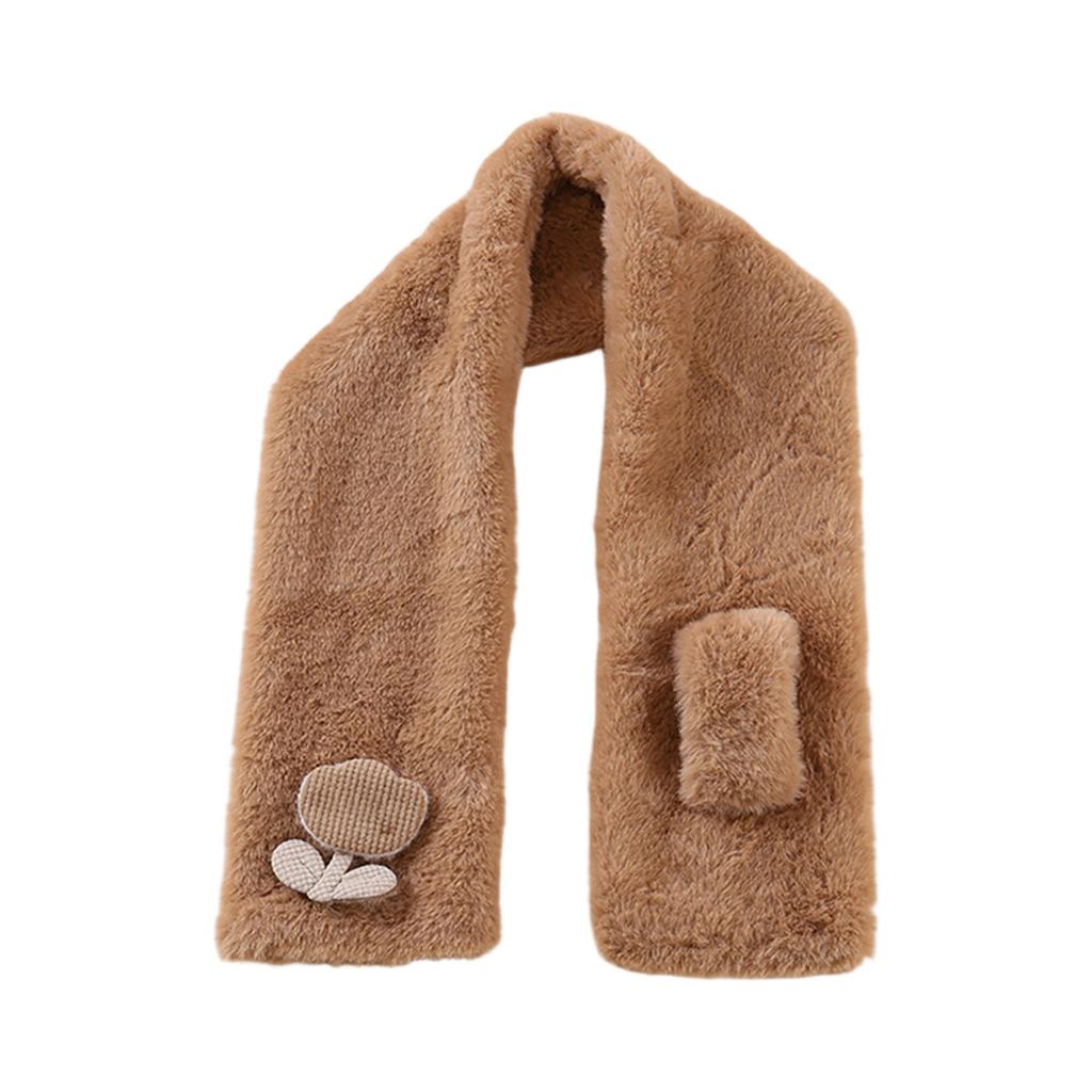 Ladies' Fashionable And Versatile Cute Warm Plush Scarf, Trendy And Cold Resistant Scarf