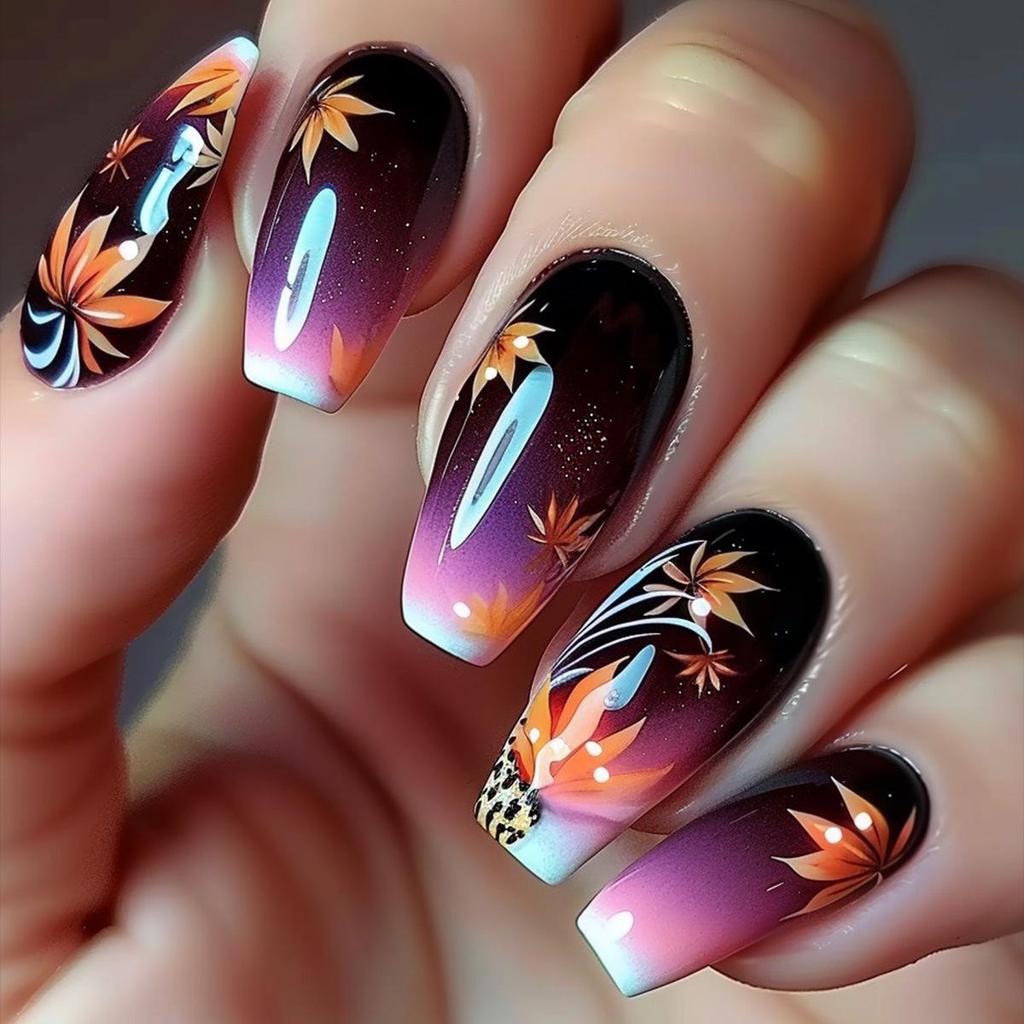 Pegatinas Desmontables para Uñas Estilo Europeo y Americano - Uñas Postizas Simples y Llevables