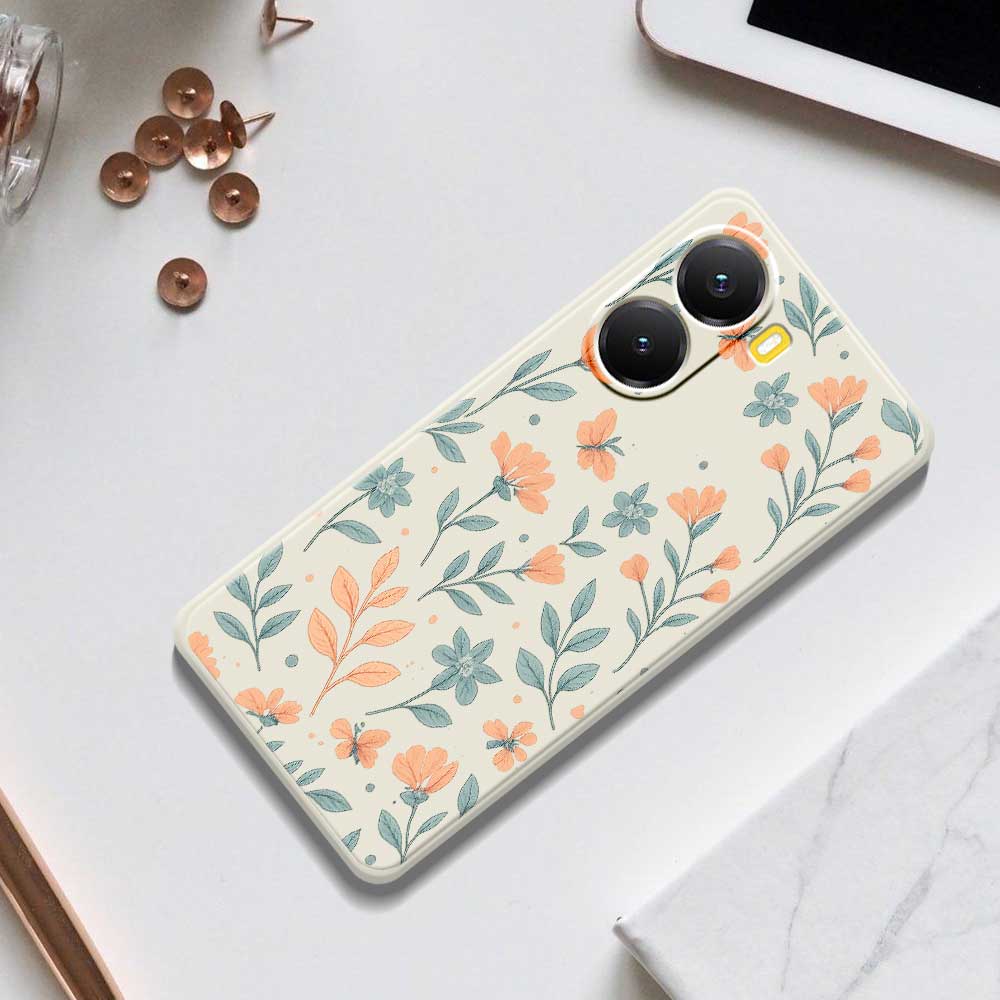 For Xiaomi Redmi Turbo 4 5G/Poco X7 Pro 5G Case Yellow Flowers Pattern Printing Straight Edge TPU Phone Back Cover