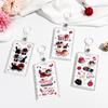 Kawaii Cat Keychain Sliding Card Holder Student Meal Card Bus Card Photo Card Holder Lanyard Lady Id Card Credit Card Holder