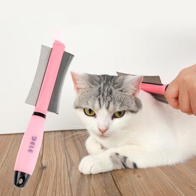 Peigne d'épilation en Silicone pour animaux de compagnie, brosse de démêlage, outils de toilettage avec poignée ergonomique antidérapante pour