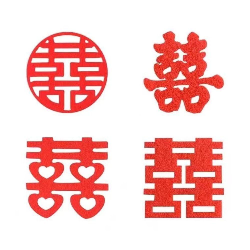 Double Happiness Mini Happiness Love Stickers Chinese Style Wedding Happiness Confetti  New year
