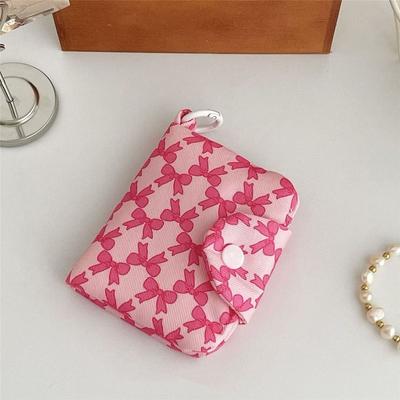 New Cute Student Coin Purse Fashion Korean Wallet Card Holder Package Pendant Floral Printed Small Storage Bag
