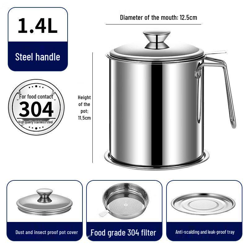 304 Stainless Steel Oil Dispenser with Strainer