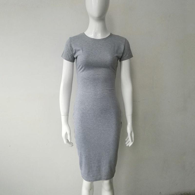 Elegant Womens Short Sleeve Bodycon Pencil Dress For Summer Casual Plus Sizes