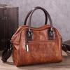 Retro Handmade Women's Handbag For Ladies Leather Should Bags Bohemian Style Soft Boston Luxury Handbags