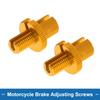 A ABSOPRO Motorcycle Brake Lever Ballet Adjuster Screw M10 Motorcycle Brake Adjustment Screw Gold Tone 2pcs