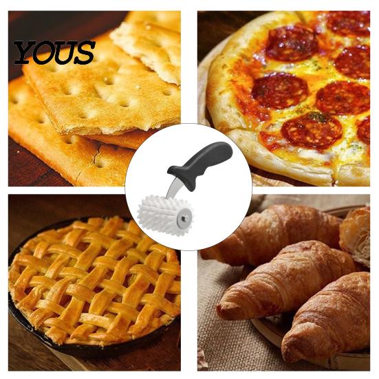 Bread Needle Roller Dough for Pizza Punch, Biscuits Hole Maker, Cake Pie Stainless Steel Docker Puncher Large Docker, Kitchen Cookies