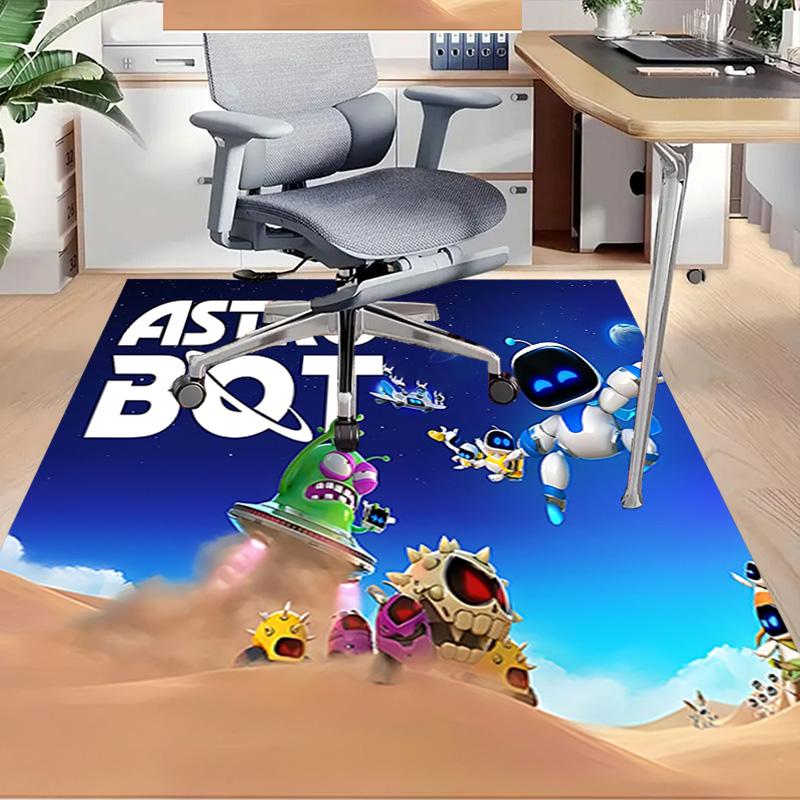 1 Stück Astro Bot Abenteuer Teppich für Spielzimmer Schlafzimmer Wohnzimmer Sofa Heimdekoration, Kinder Spielbereich Teppich Rutschfeste Fußmatte Y72311