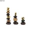 Simulated Stone Stacking Statue Desk Decoration Creative Gold-plated Stone Sculpture Resin Crafts Ornaments Room Aesthetic Decor