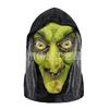 Halloween Witch Mask Long Hair Headscarf Horror Costume Party Prop