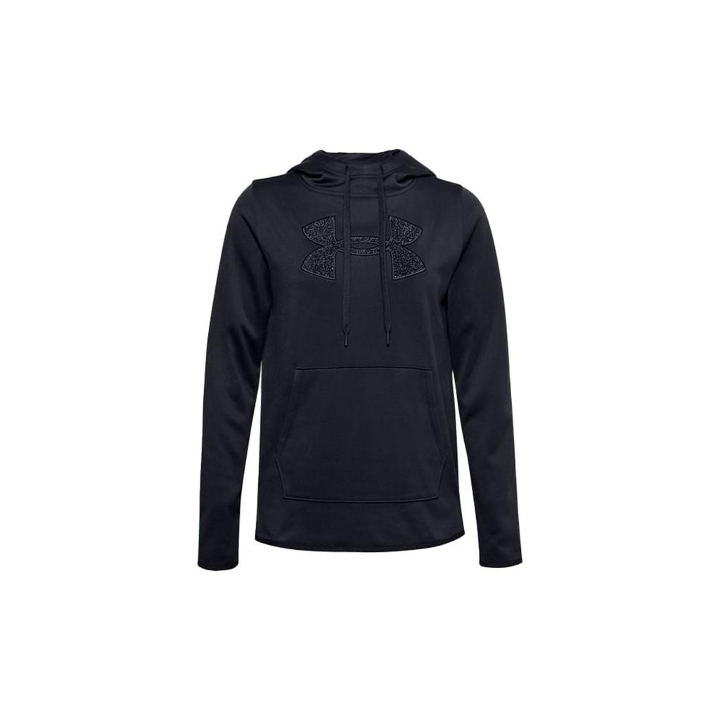 Under Armour Logo Fleece Hoodie Women Tops Black 1360295-001
