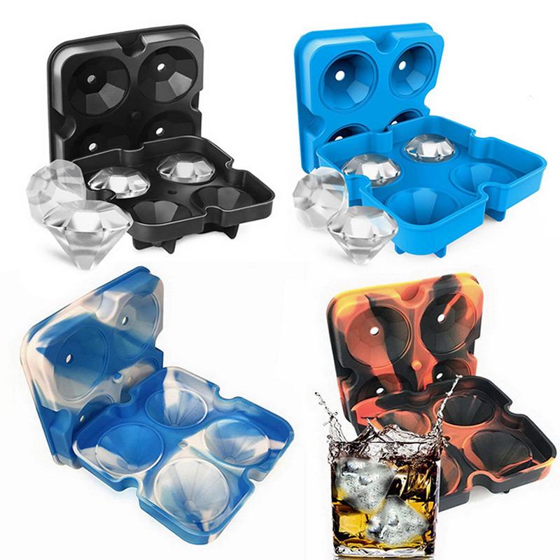 Whiskey Ice Cube Maker Diamond Shape Mold Brick Square Forms For Ice Bar Accessiories Ice Cube Trays Molds Bar Accessiories