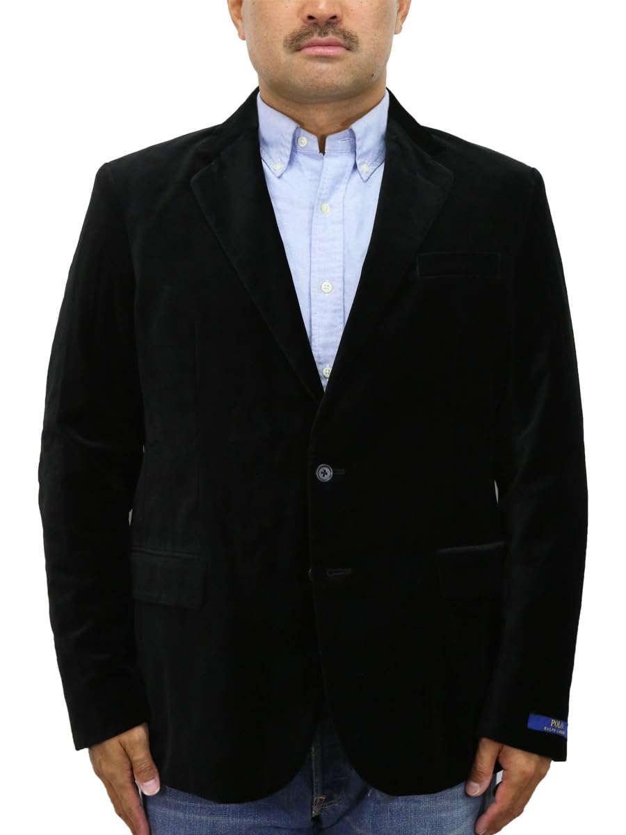 

POLO Ralph Lauren Modern Fit Велюровий Звичайний Розмір 01010087 Чоловічий Піджак/Блейзер, Довжина, 44R, Чорний, [Вживаний] чорний