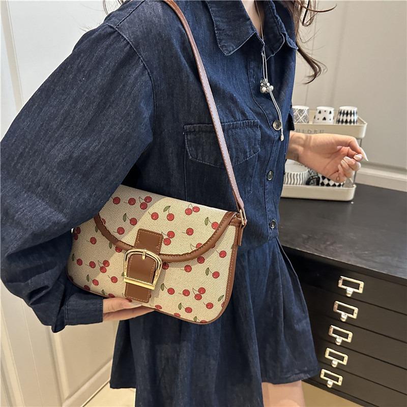 Fashion trend contrasting colors sweet large capacity shoulder armpit bag summer new handbag women's bag
