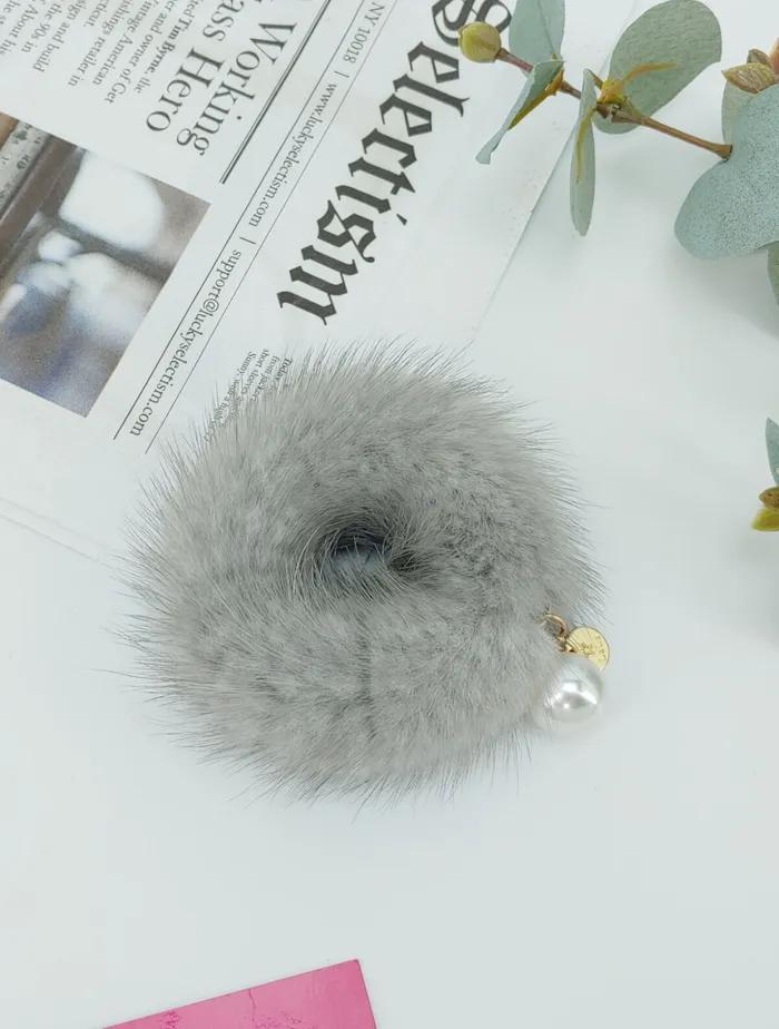 LALA Natural Mink Scrunchie A