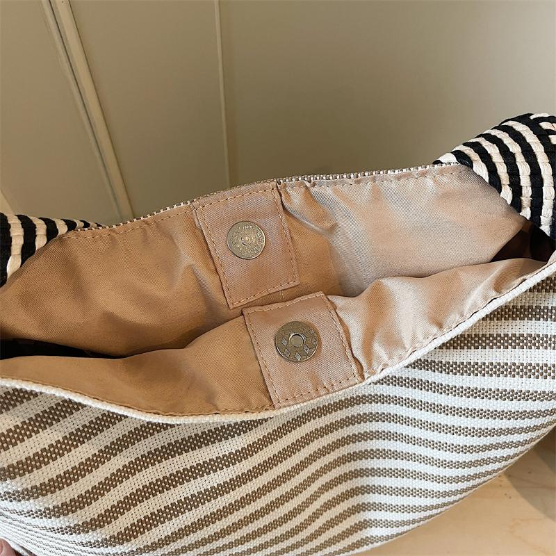 Sac Tote rayé grande capacité Sac à bandoulière pour femme Sac sous le bras