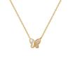 Shell Butterfly Temperament Personality Minimalist Wind Stove Real Gold Necklace Female Collarbone Chain