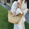 Handwoven Bag Large Capacity Straw Handbag Women's Casual Fashion Versatile Shoulder Bag Vegetable Basket Bag