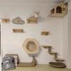 1 Pieza Árbol para Gatos Montado en la Pared Puente de Escalada para Gatos con Rascador y Hamaca para Gatos Escalera de Sisal para Jugar y Descansar Gatitos
