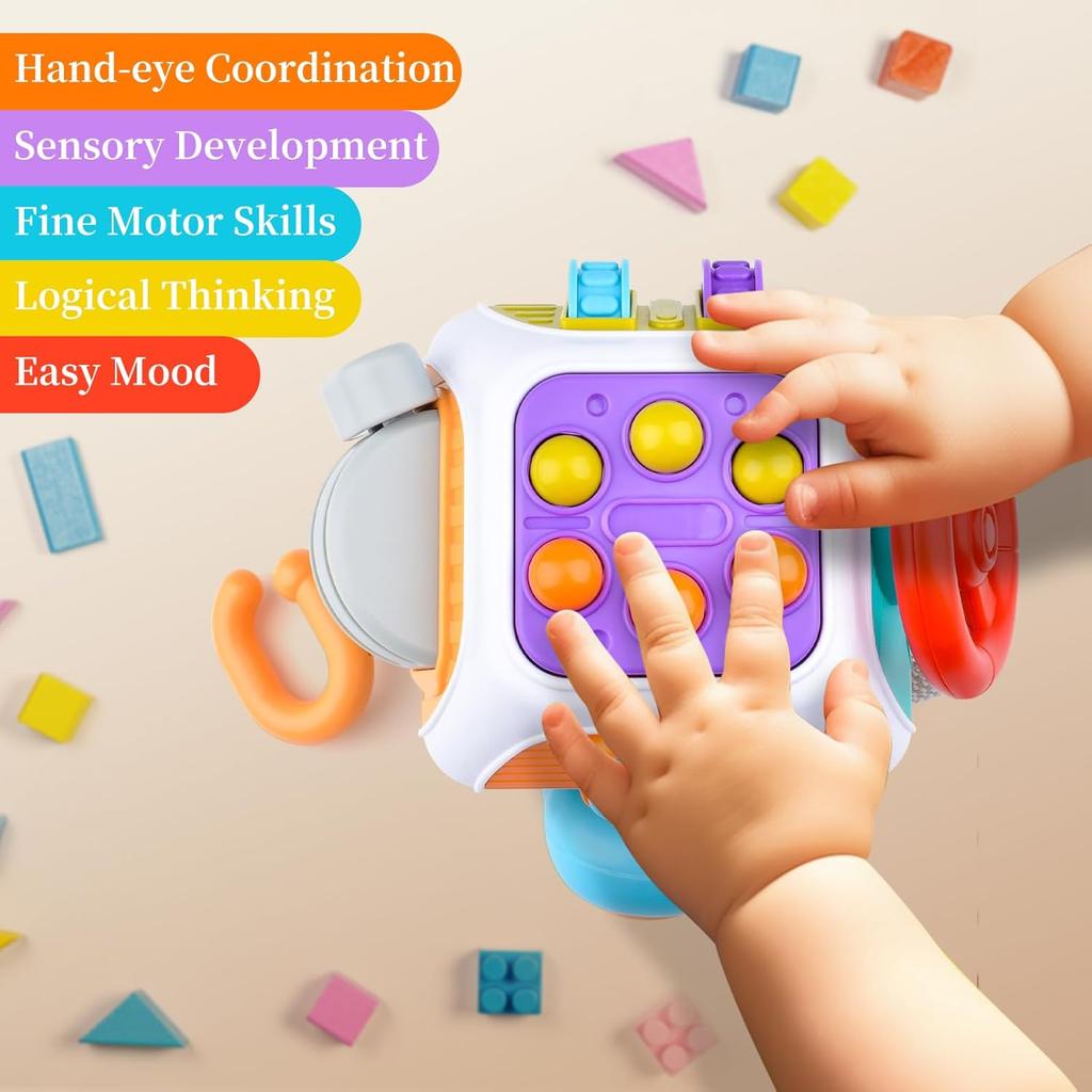 Montessori Toys for 1 2 3 4 5 Year Old Boy Girls Busy Cube Sensory Toddler Toys Age