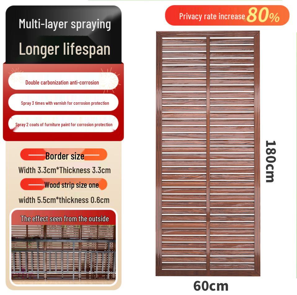 Outdoor Privacy Screen: Louvered Wood Fence for Gardens and Courtyards